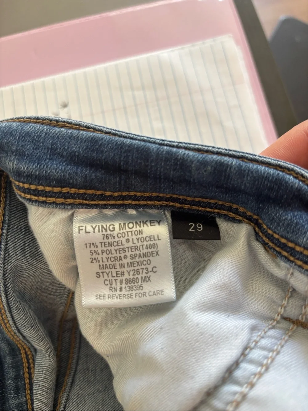 Flying Monkey Skinny Jeans — Blue Denim